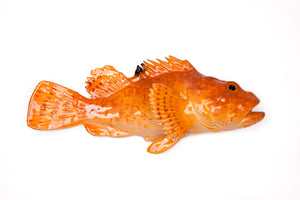 Red scorpionfish ceramic fish