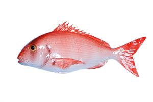 red porgy ceramic fish, big version